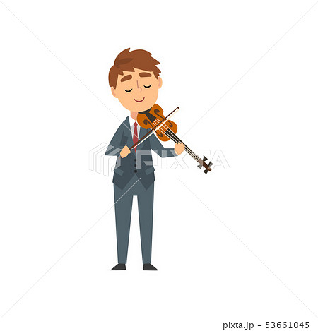 バイオリン弾きのイラスト素材