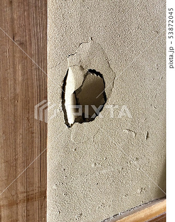 砂壁補修の写真素材