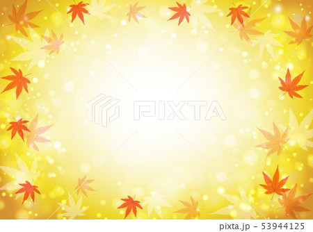 和 幻想的 フレーム もみじのイラスト素材