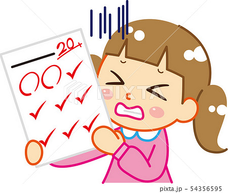 テスト用紙のイラスト素材 Pixta