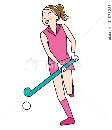 フィールドホッケー イラストの写真素材