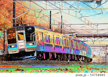 普通電車のイラスト素材