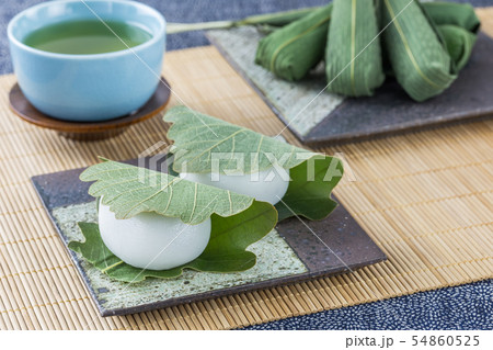 笹餅 ささ餅 笹もち ささもちの写真素材