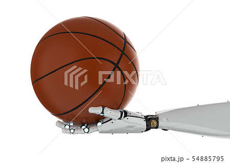 ロボット バスケ バスケットボール 手のイラスト素材