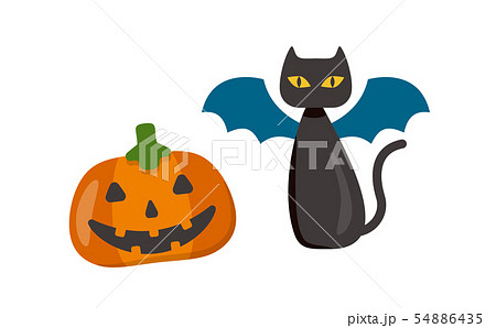 黒猫 ハロウィンの写真素材