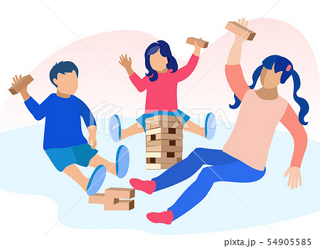 ジェンガのイラスト素材