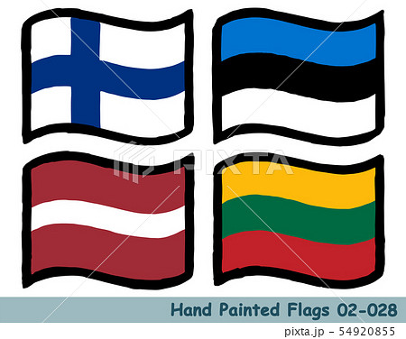 フィンランド国旗の写真素材