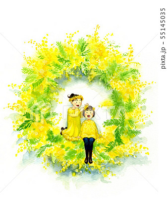 最新 ミモザ イラスト リース 最高の壁紙のアイデアcahd