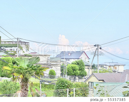 電柱棒 風景のイラスト素材 電柱棒 風景のイラスト素材