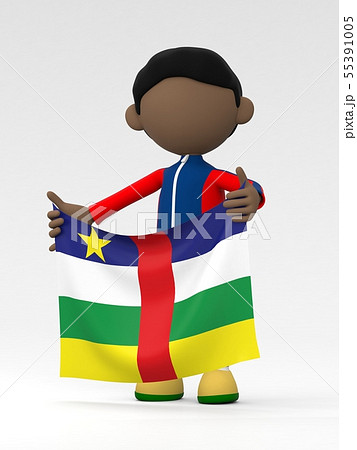 中央アフリカ国旗のイラスト素材