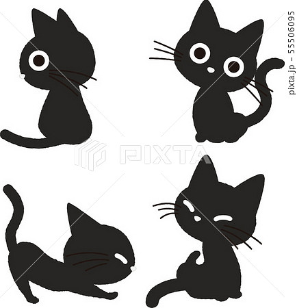 猫 動物 黒猫 ベクターのイラスト素材