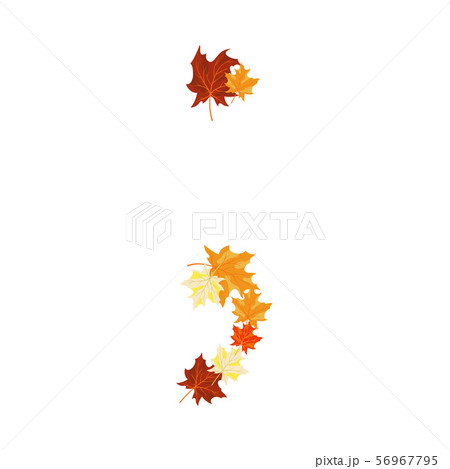 紅葉文字 秋 文字 紅葉 数字のイラスト素材 - PIXTA