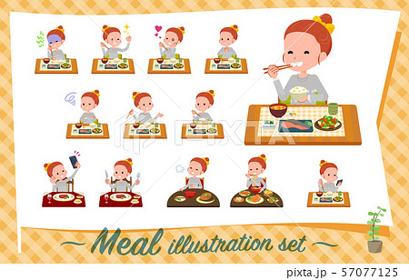 子ども 食事 イラスト マナーのイラスト素材