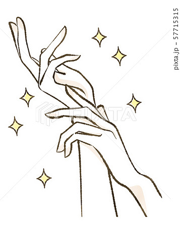 ハンドマッサージ 手 指先 指のイラスト素材