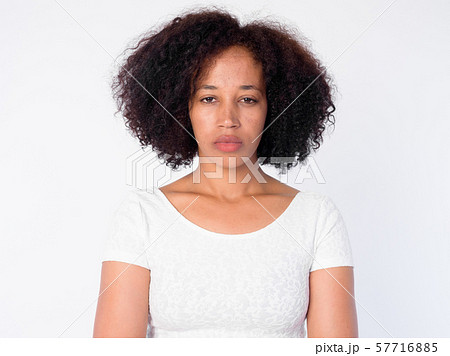 女 アフロヘア アフロ レディの写真素材