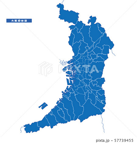 大阪府地図のイラスト素材