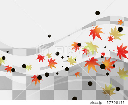 紅葉 秋 和柄 模様のイラスト素材
