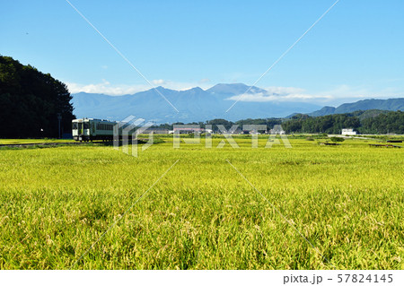 佐久盆地 長野県佐久市の写真素材