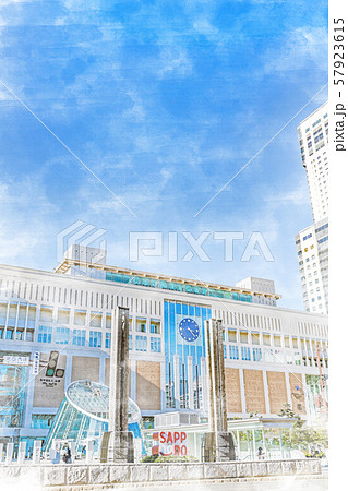 北海道 北北海道 夏 風景のイラスト素材