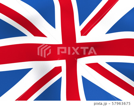 はためく ユニオンジャックのイラスト素材