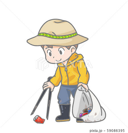 ゴミ拾いのイラスト素材集 ピクスタ