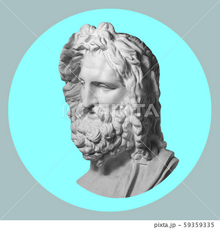 ゼウス像 彫刻のイラスト素材