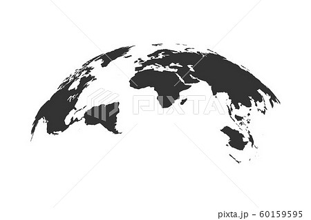 地図 ベクトル グローバル 灰色のイラスト素材