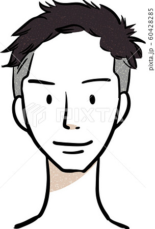 ヘアスタイル 男性 ヘアモデル 短髪のイラスト素材