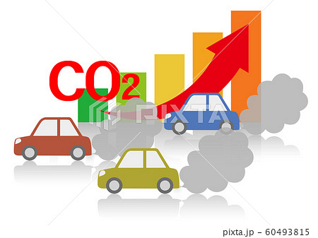 二酸化炭素のイラスト素材