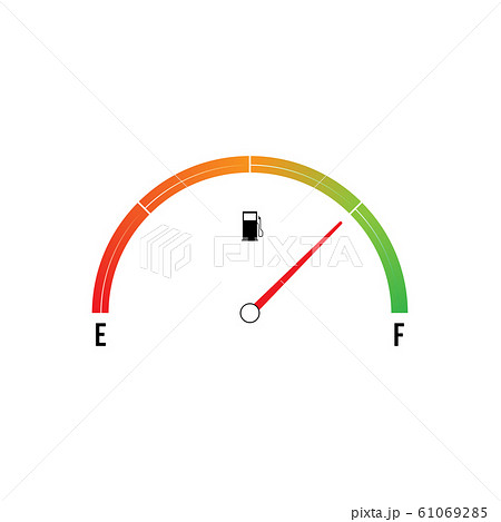 ガソリンメーター 旅行のイラスト素材
