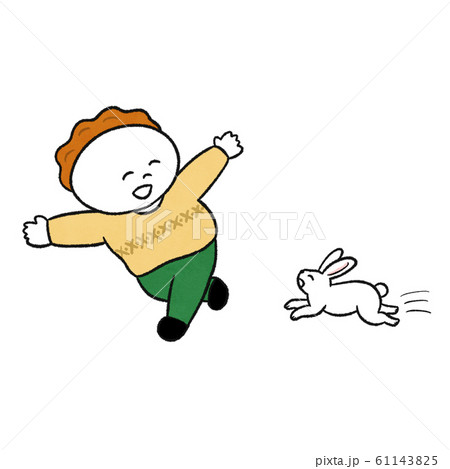 追いかけっこのイラスト素材 追いかけっこのイラスト素材