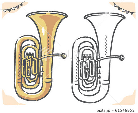 チューバ 金管楽器 音楽 楽器のイラスト素材