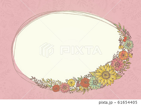 花柄 背景 レトロ 花のイラスト素材