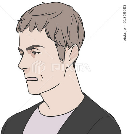 渋い顔のイラスト素材 Pixta