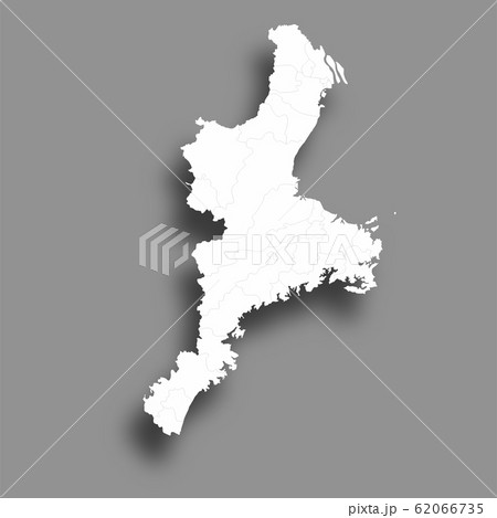 三重県地図のイラスト素材