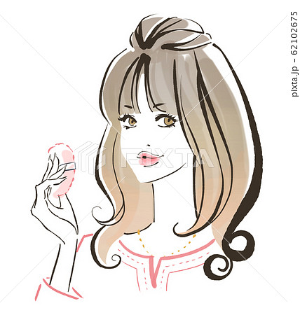 女性 オシャレ きれい ロングヘアのイラスト素材