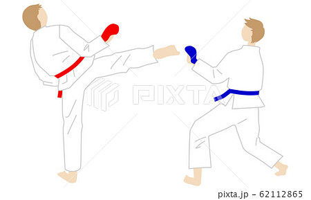 空手選手のイラスト素材