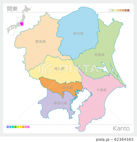 神奈川 神奈川県 地図 ベクターのイラスト素材