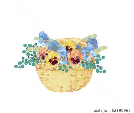 花かごのイラスト素材