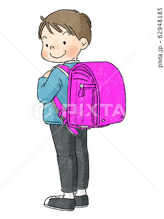 小学生 ランドセル 人物 子供のイラスト素材