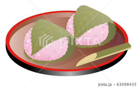桜餅のイラスト素材
