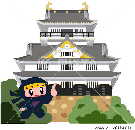 稲葉山城のイラスト素材