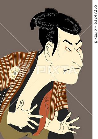 歌舞伎 浮世絵 版画 男性の写真素材 - PIXTA