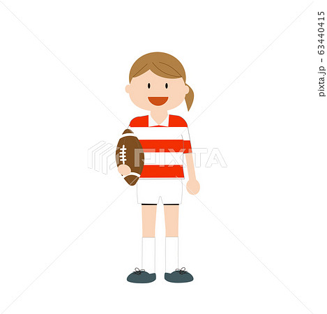 ベクター ラグビー ラグビーボール かわいいのイラスト素材