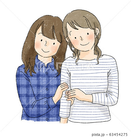 女性 人物 腕組み デートのイラスト素材