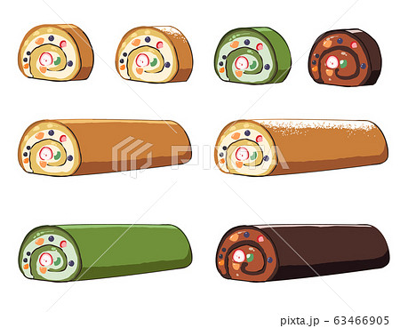 ロールケーキのイラスト素材集 ピクスタ