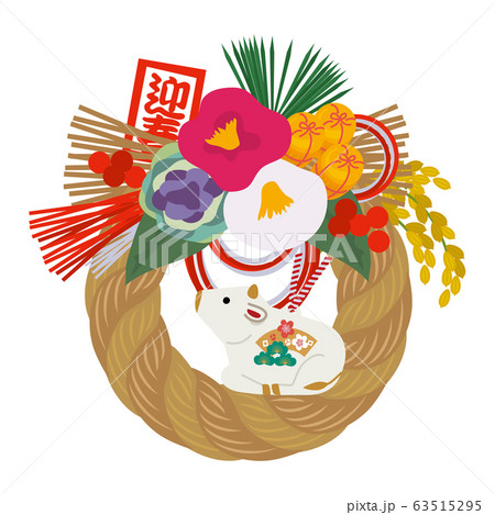 紅白縄のイラスト素材