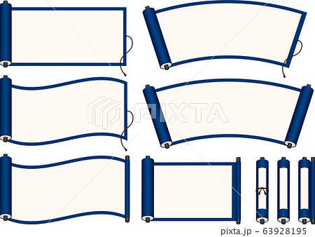 巻物 枠 フレーム ベクターの写真素材