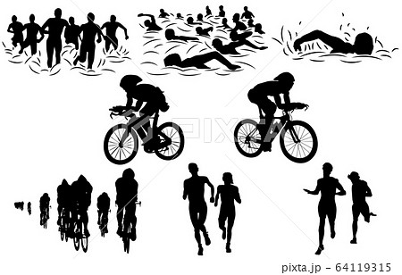 トライアスロンのイラスト素材集 ピクスタ
