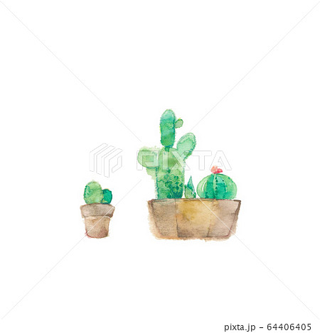 小物 サボテン 植物 かわいいのイラスト素材